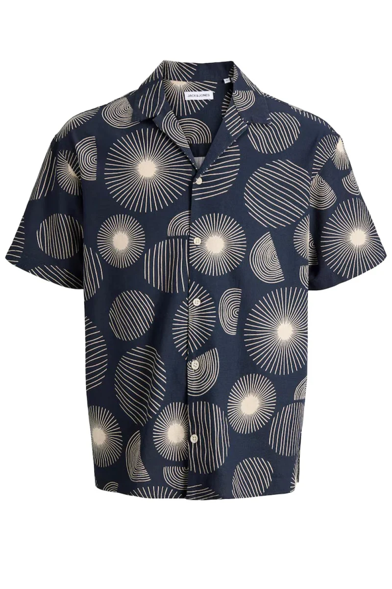 Риза Jjabstract Print Ss Resort 12290408 19-3923 TCX navy blazer