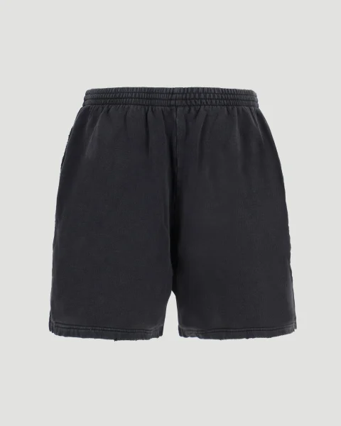 Cotton Shorts in Faded Black — снимка 2