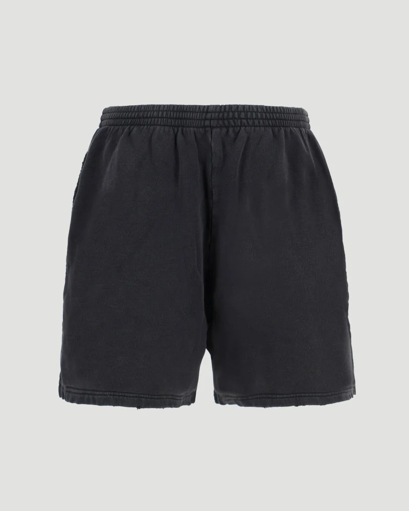 Cotton Shorts in Faded Black — снимка 2