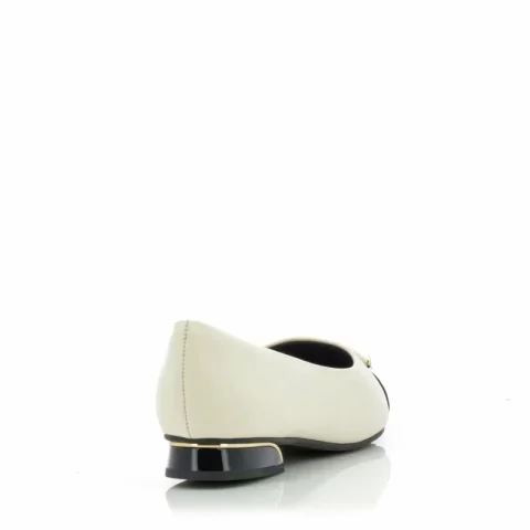Балерини PICCADILLY – 279025-2 OFF WHITE/PRETO — снимка 2