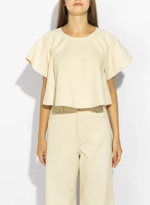 Блуза със скъсена дължина Weekend Max Mara Wkdforte — снимка 6