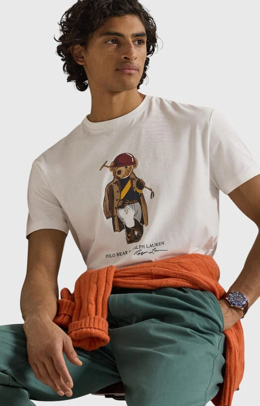 Памучна тениска с принт POLO BEAR — снимка 5