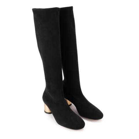 Дамски черни ботуши Casadei — снимка 7