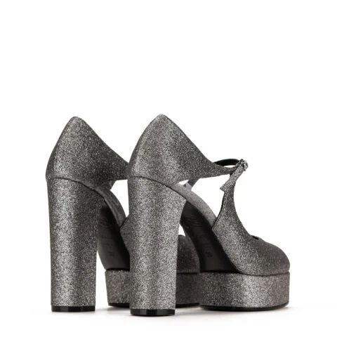 Дамски сиви обувки с платформа Casadei — снимка 6