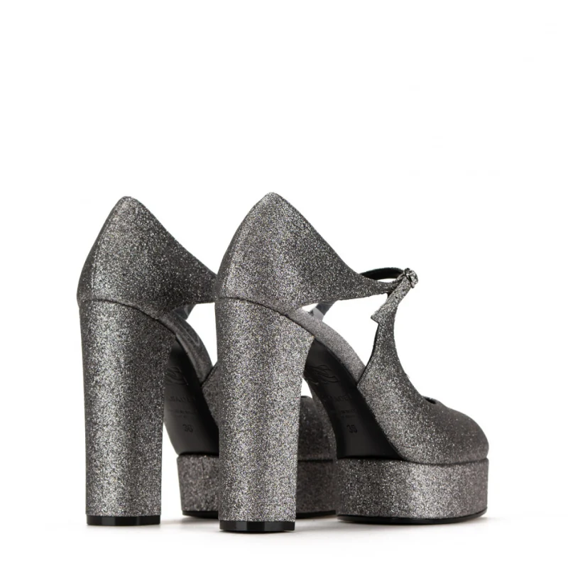 Дамски сиви обувки с платформа Casadei — снимка 6