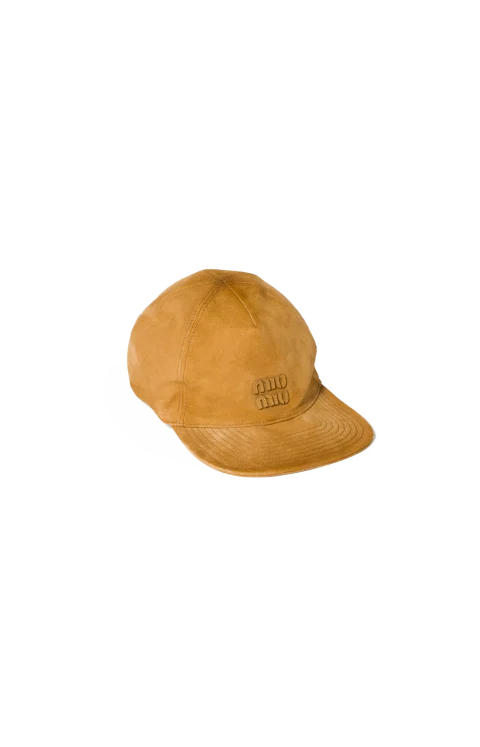 Suede Baseball Cap in Honey — снимка 2