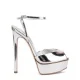 Дамски сребърни сандали Flora Casadei — снимка 2