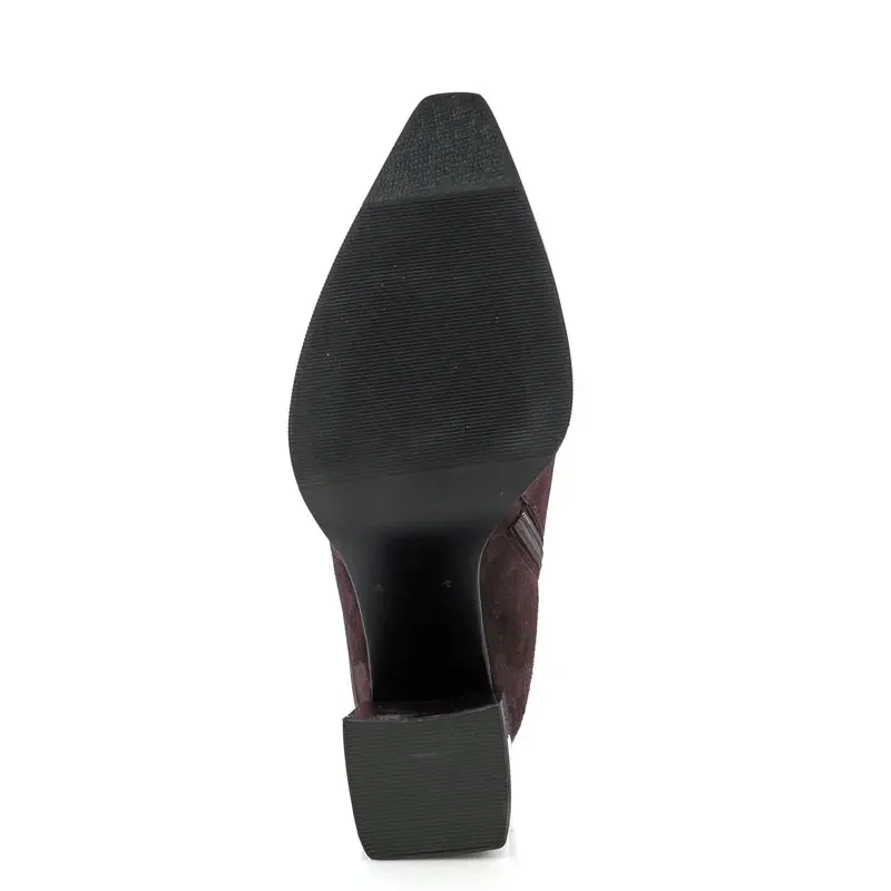 Дамски Боти На Ток CARLO FABIANI – 115662 DARK BROWN SUEDE — снимка 4