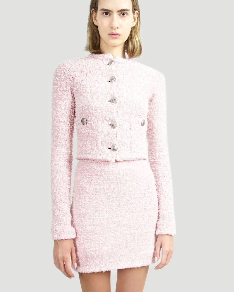 Tweed Cardigan in Pink — снимка 2