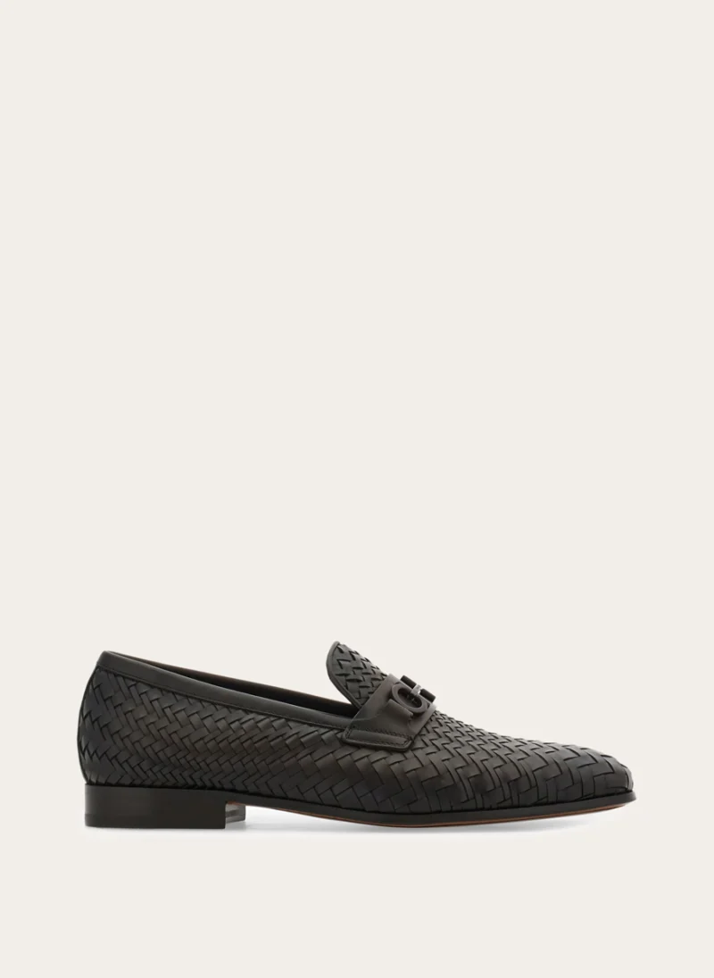 Мокасини с плетка от естествена кожа Ferragamo