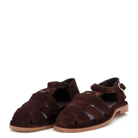 Дамски Равни Сандали CARLO FABIANI – 252-40219 DARK BROWN — снимка 3