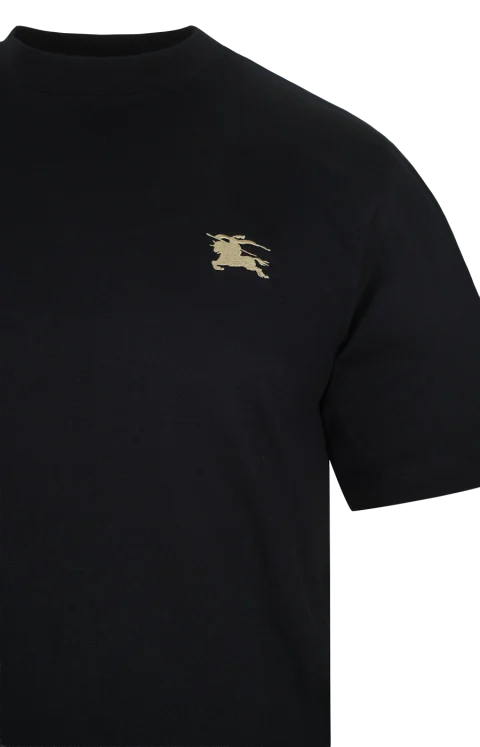 Black Cotton T-Shirt — снимка 2