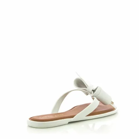 Дамски Равни Чехли PETITE JOLIE – PJ6549 WHITE/CARAMEL — снимка 2