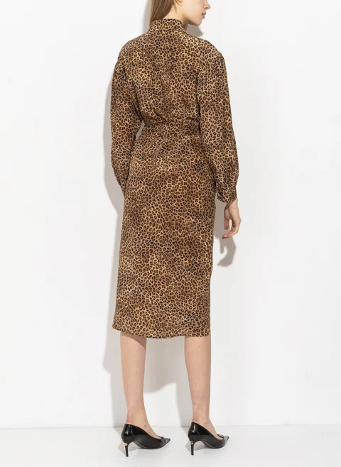 Рокля-риза от копринен креп Weekend Max Mara Wkddolmen — снимка 3