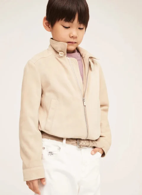 Велурен колан 'Braided' Brunello Cucinelli Kids 65 — снимка 3