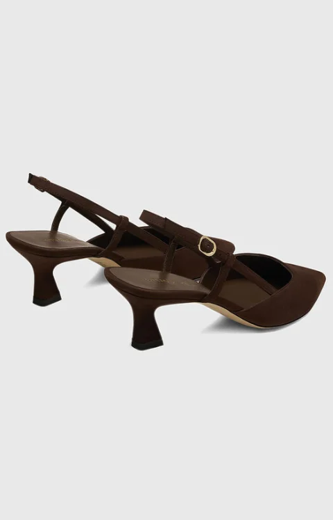Велурени обувки ба ток VINNIE 50 SLINGBACK — снимка 3