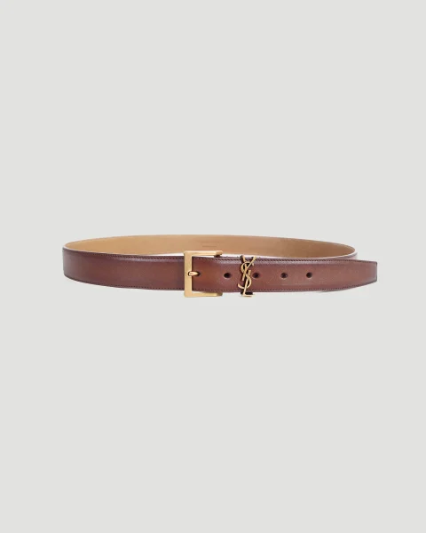 Cassandre Leather Belt in Brown