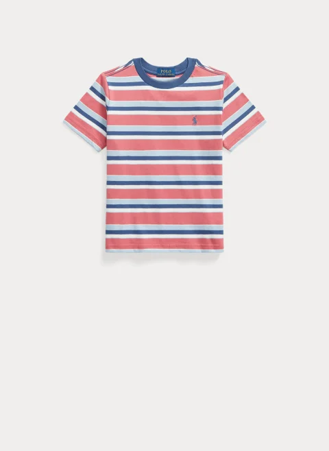 Раиран тишърт с бродерия Ralph Lauren Kids 2-7