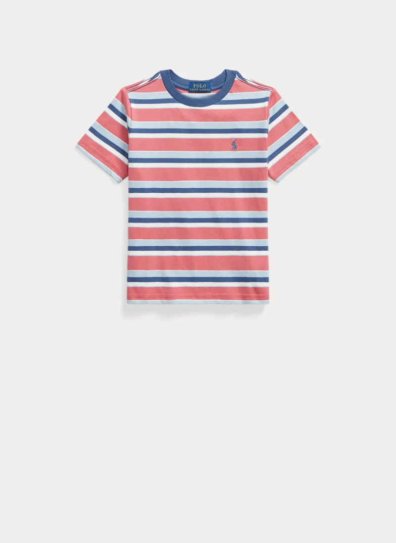 Раиран тишърт с бродерия Ralph Lauren Kids 2-7