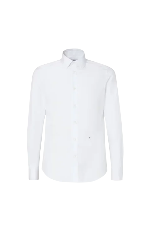 Slim-Fit Poplin Shirt in White