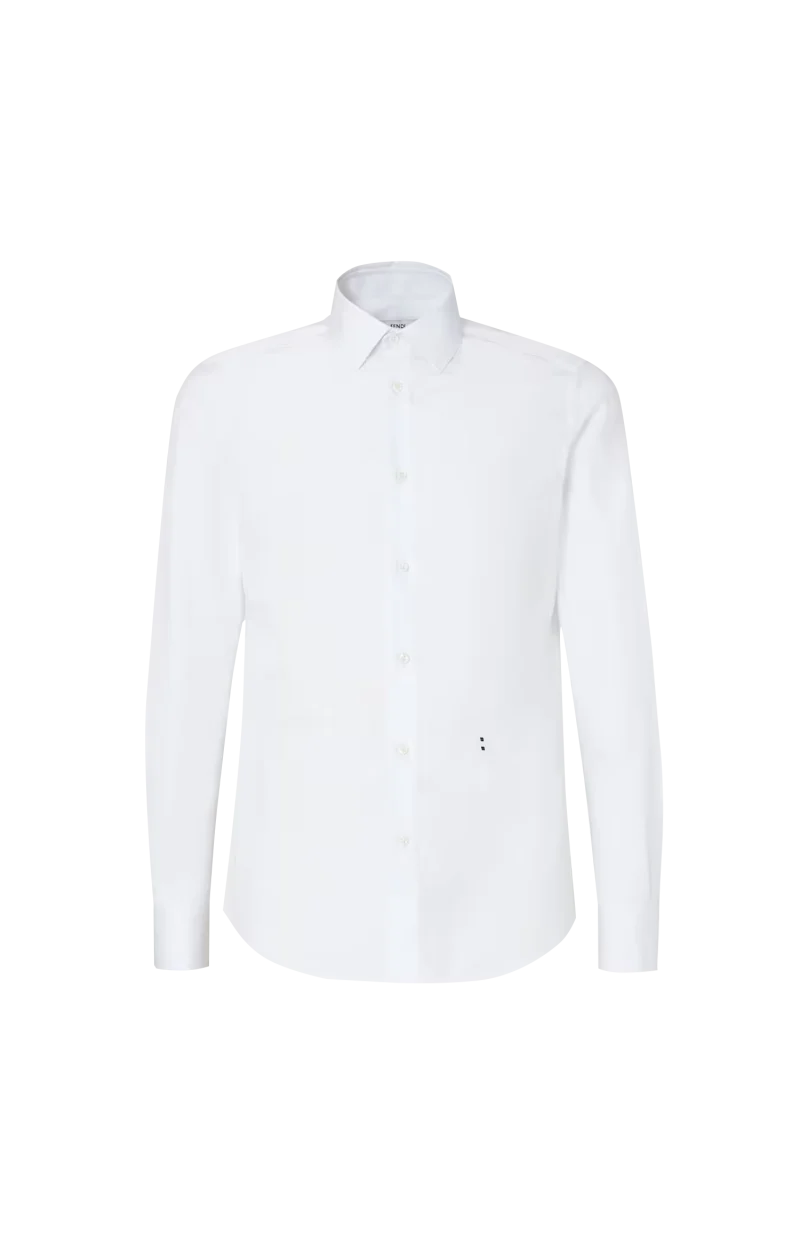Slim-Fit Poplin Shirt in White