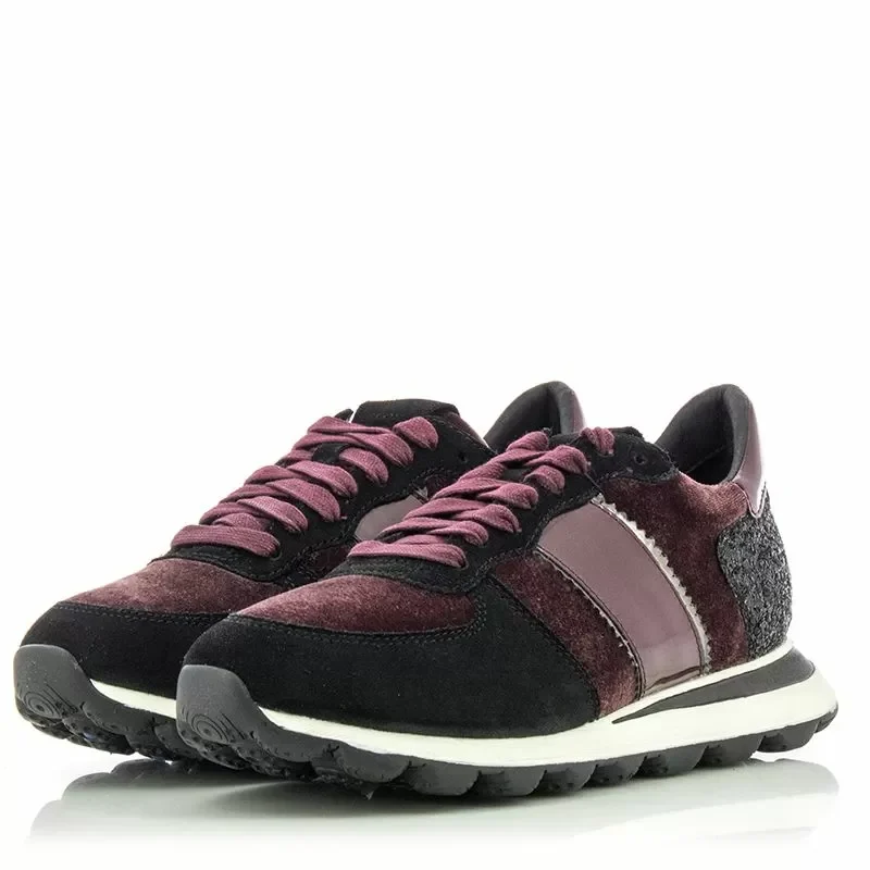 Дамски Сникърс GEOX – D26F4A D SPHERICA VSERIES WINE/BLACK — снимка 2