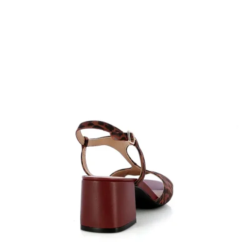 Дамски Сандали На Ток WIRTH – 265 PISA LEOPARD BROWN — снимка 2