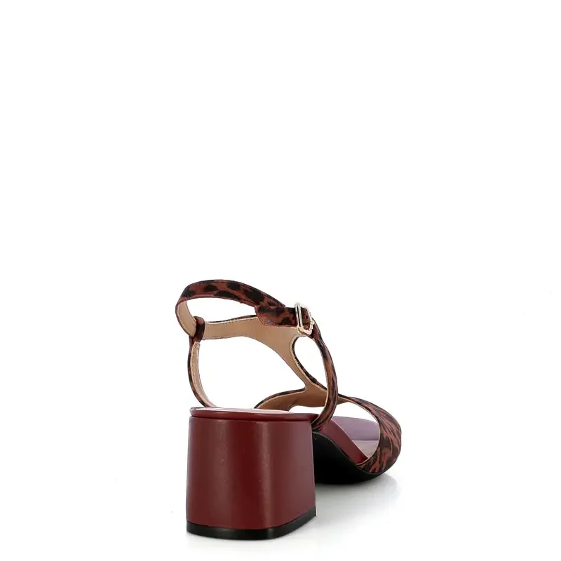 Дамски Сандали На Ток WIRTH – 265 PISA LEOPARD BROWN — снимка 2