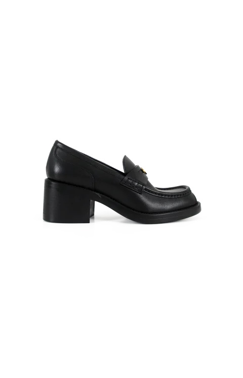 Heeled Loafers in Black