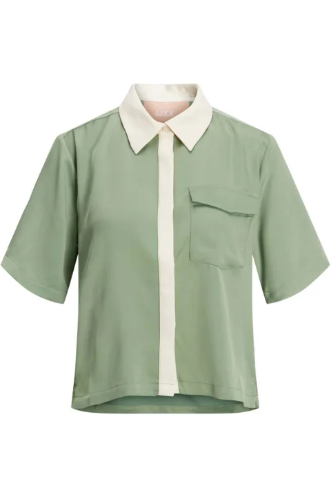 Риза Jxlark Short Satin Ss Shirt Wvn Sn 12224945 17-0210 TCX loden frost