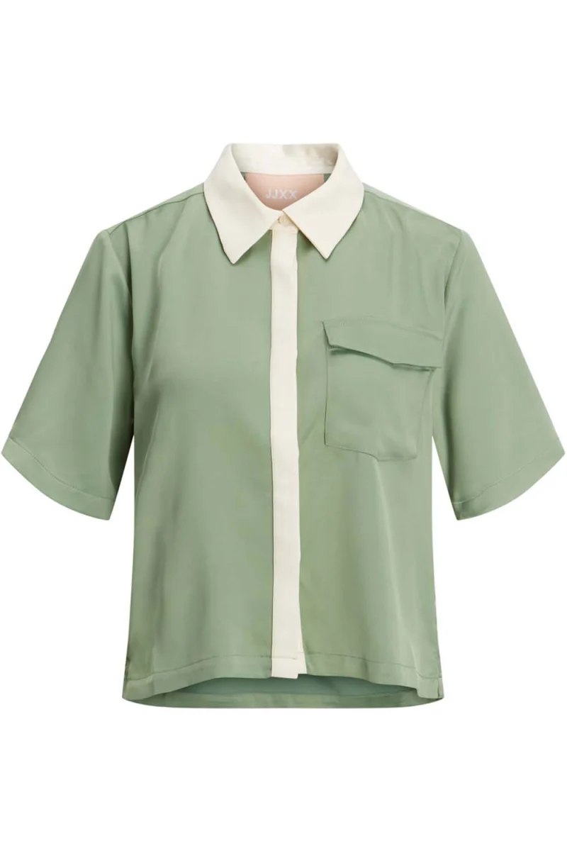 Риза Jxlark Short Satin Ss Shirt Wvn Sn 12224945 17-0210 TCX loden frost