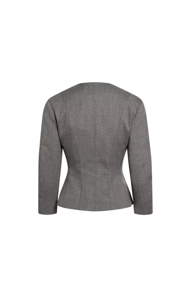 The Palmier Wool Jacket in Dark Brown — снимка 3