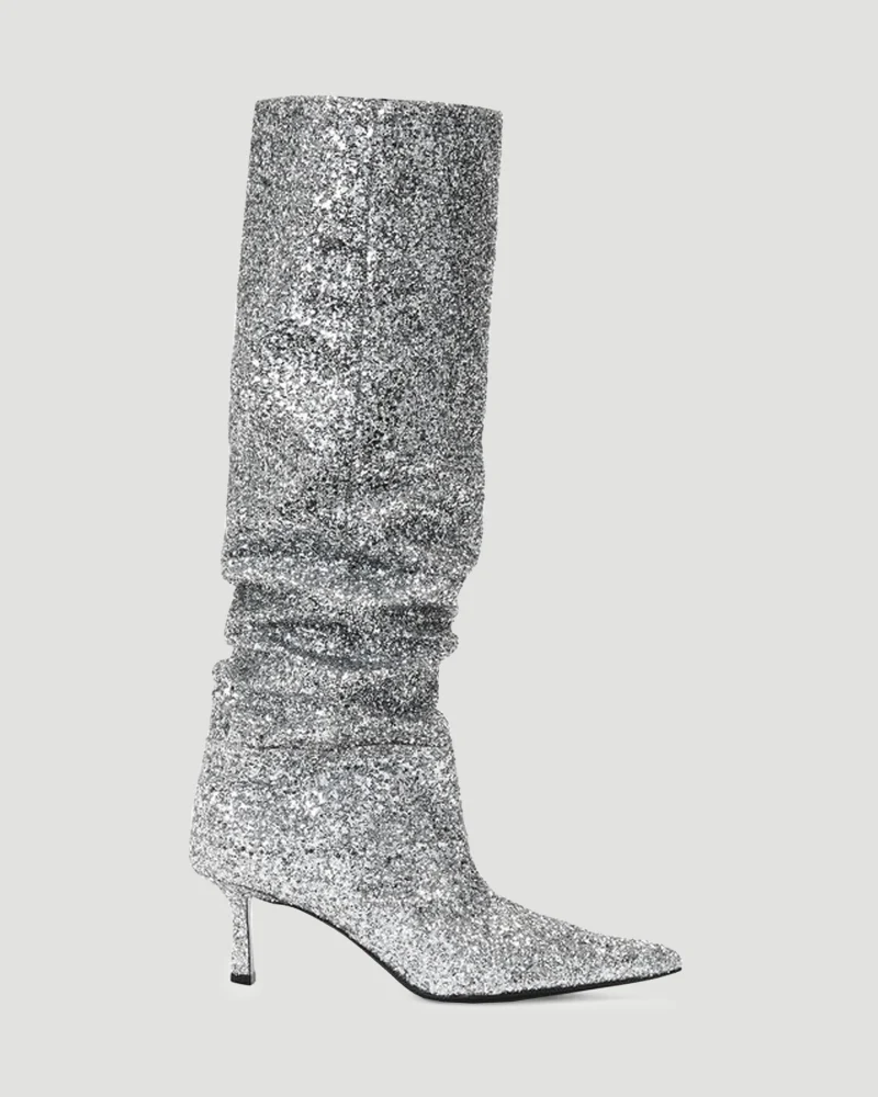 Viola 65 Slouch Boot in Glitter