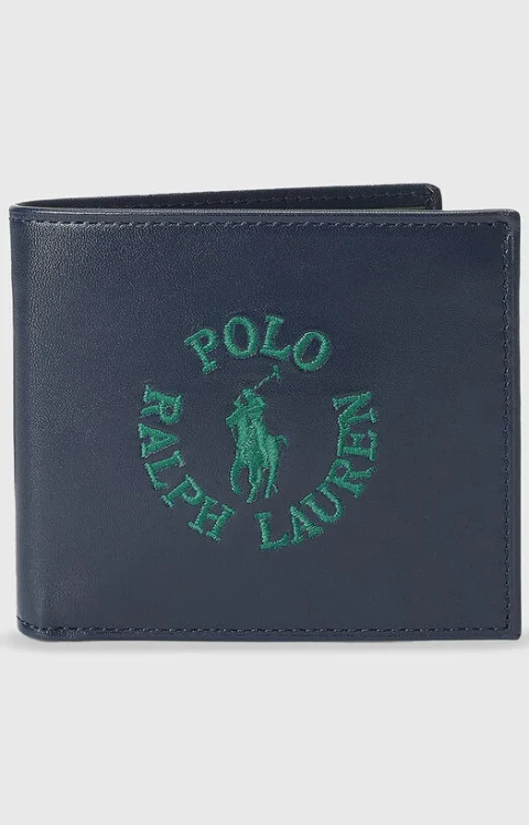 Кожен порфейл BILLFOLD с лого бродерия