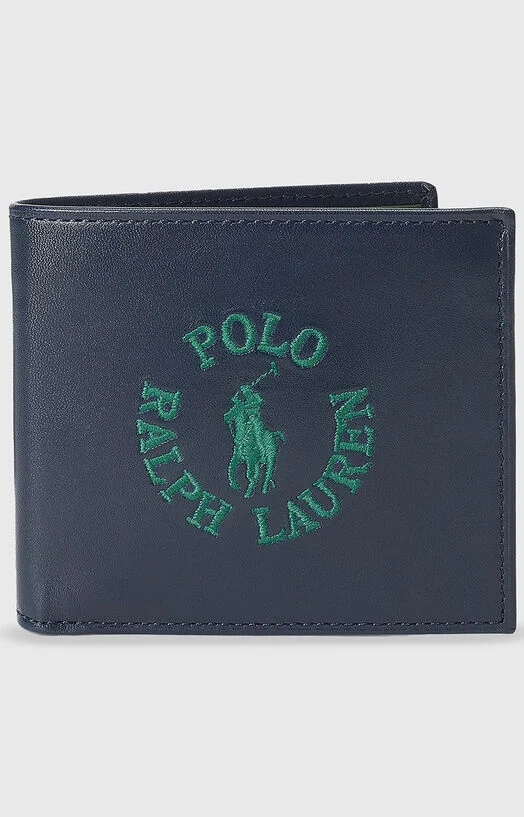 Кожен порфейл BILLFOLD с лого бродерия