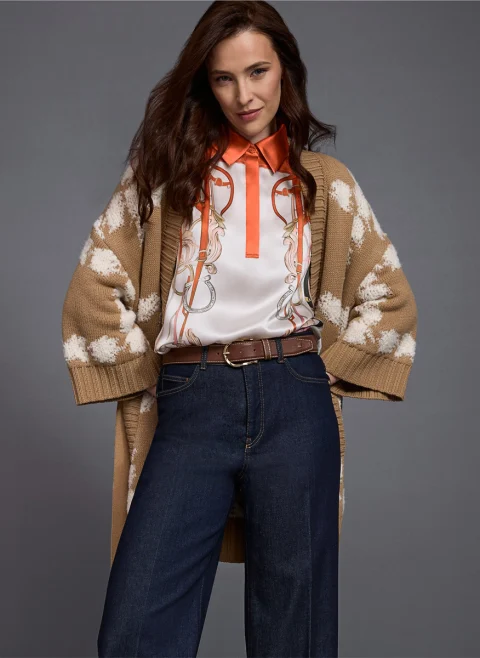 Риза със 'sparkling' мотив Marc Cain Collections — снимка 6