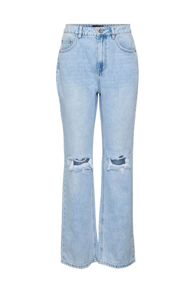 Jean Vmkithy Hr Loose Straight Jeans Li379 10263983 bs000053 light blue denim