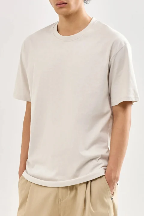 T-Shirt Jjeorganic Relaxed 12298752 13-0000 TCX moonbeam — снимка 2