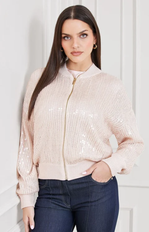 Бомбър яке CLAUDIA с пайети — снимка 4