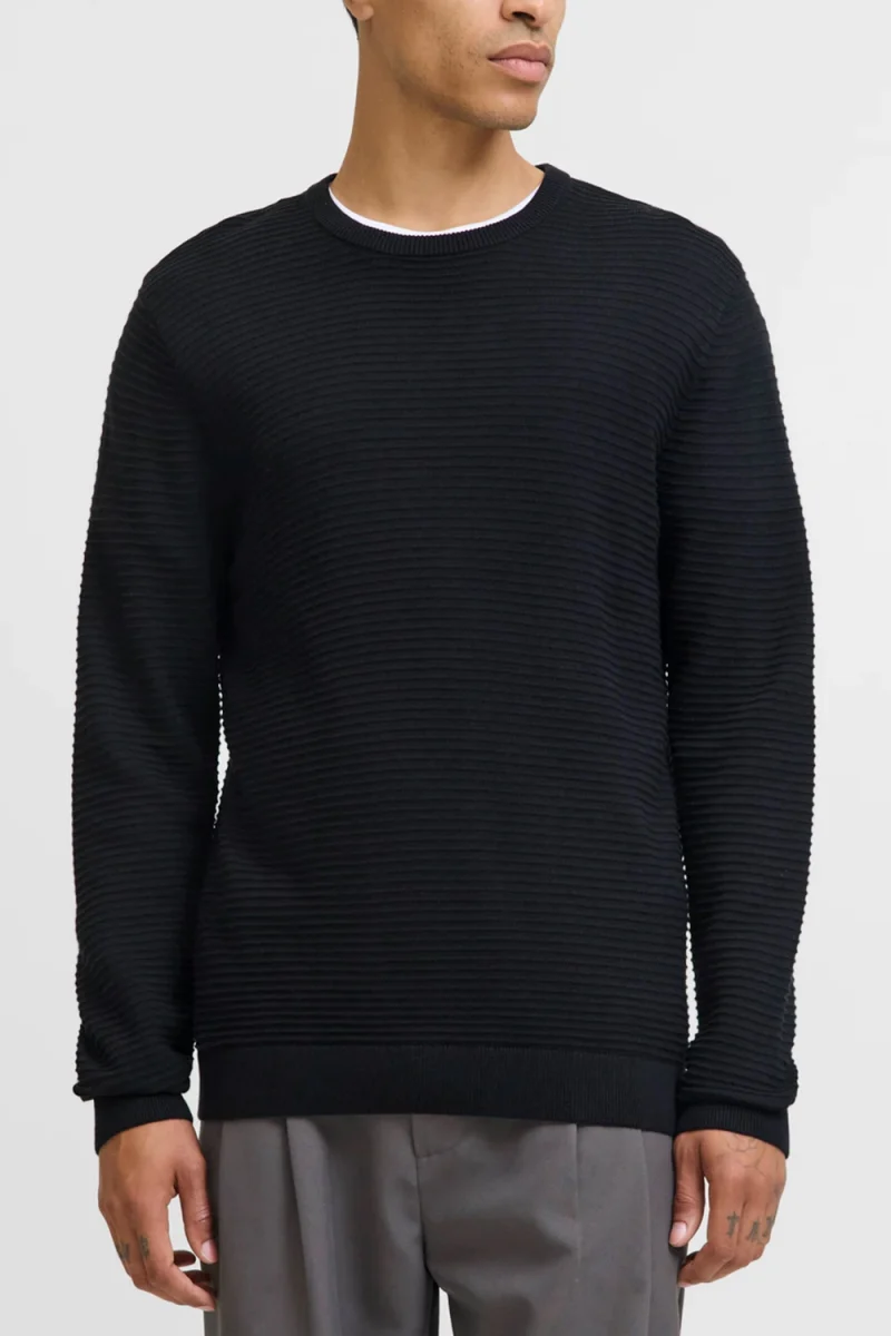 Плетено Jjotto Knit Crew Neck 12278962 C-N10 black — снимка 2