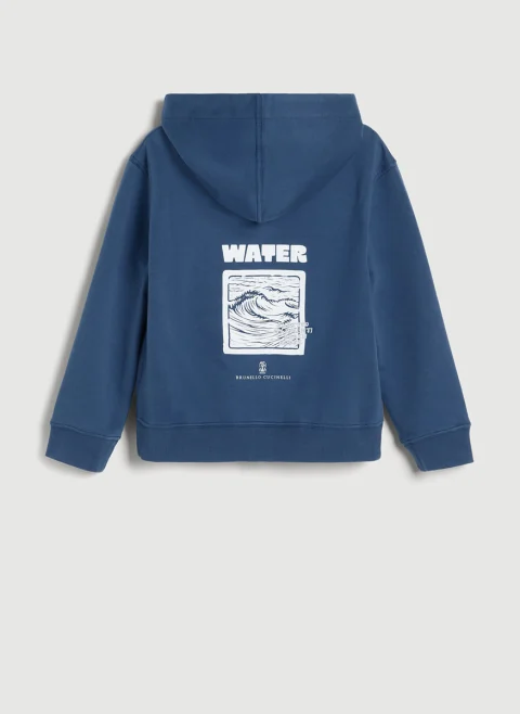 Суитшърт с принт Brunello Cucinelli Kids 12 — снимка 2