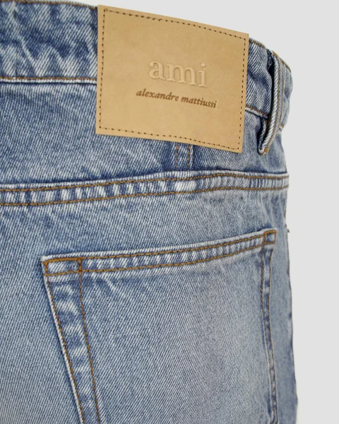 Blue Cotton Tapered Fit Jeans — снимка 3