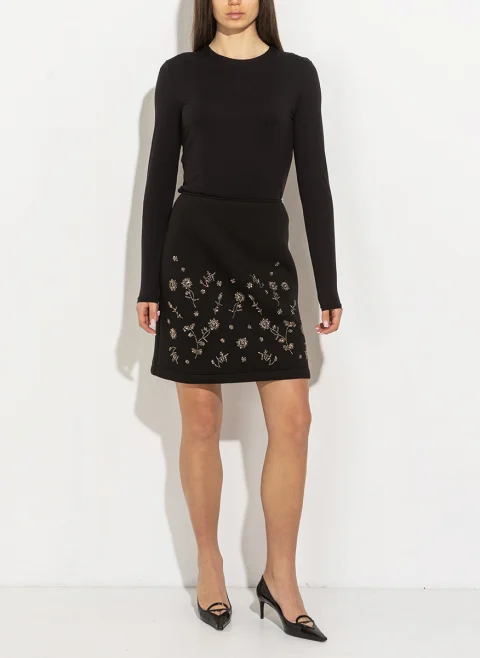 Мини пола с флорални мотиви Weekend Max Mara Wkdtubo