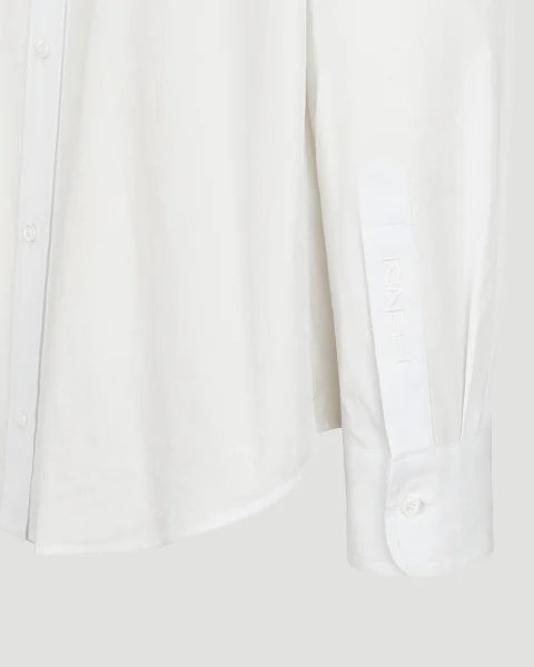 Women's White Poplin Shirt — снимка 3