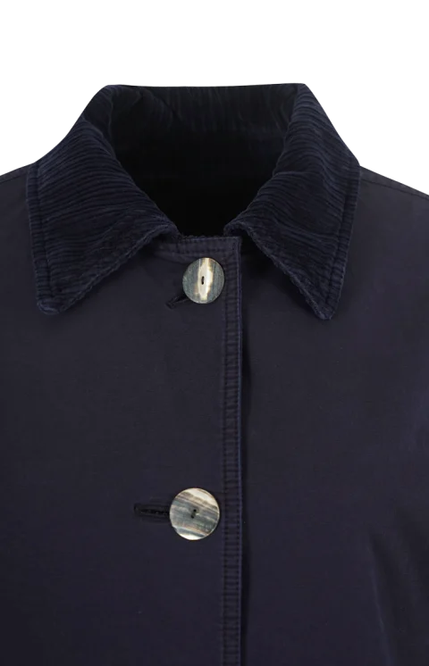 Etoli Reversible Coat in Navy — снимка 3