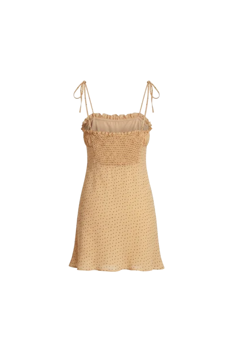 Polka Dot Silk Mini Dress — снимка 2