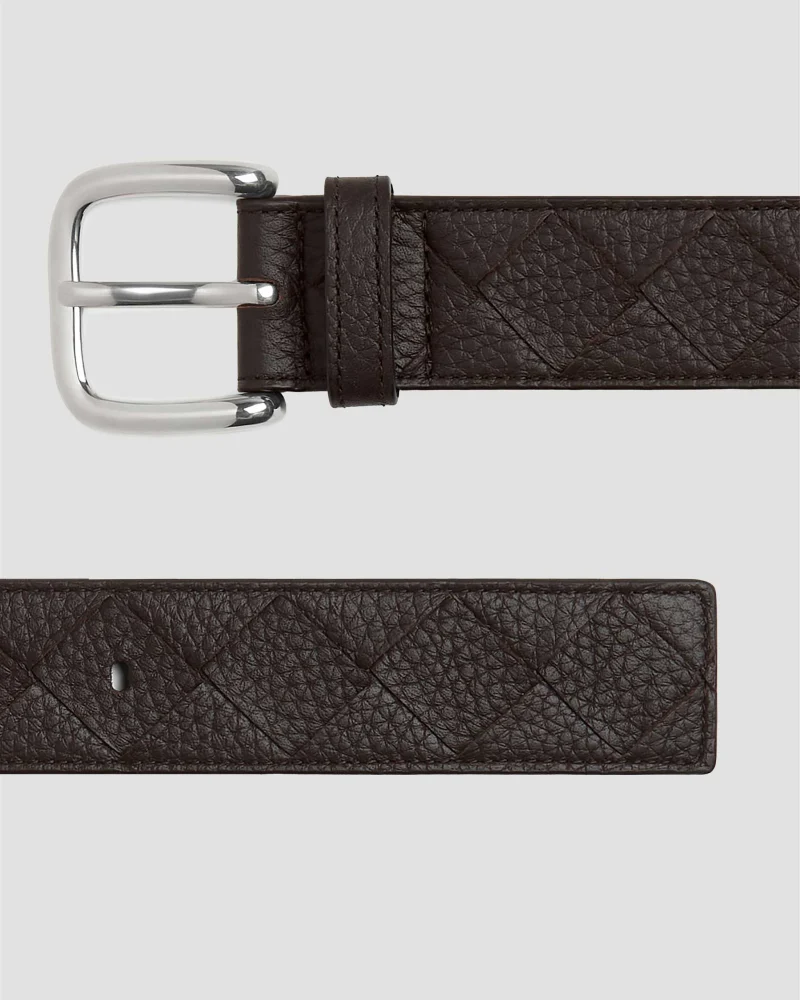 Intrecciato Taurillon Belt in Fondant — снимка 2