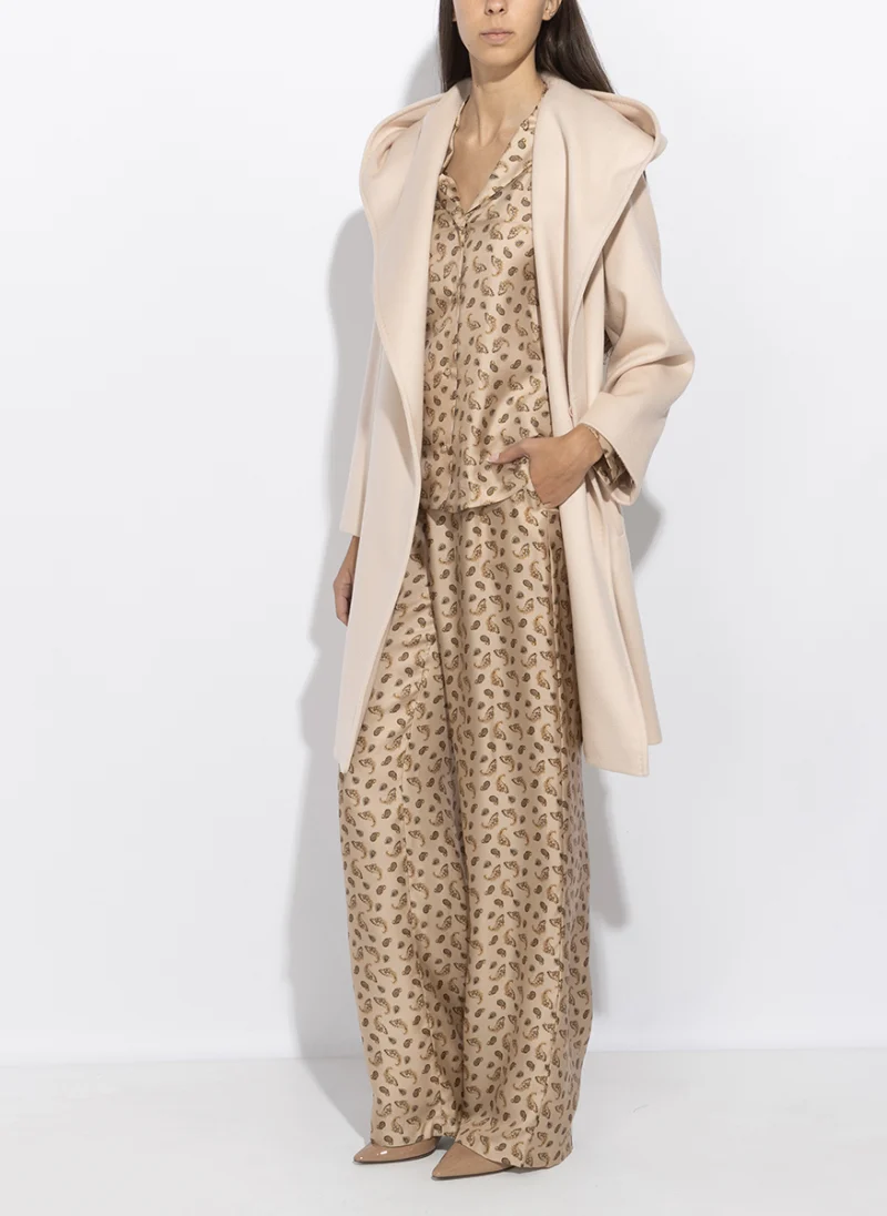 Панталон с висока талия от 100% коприна Max Mara Studio Mstfuxia