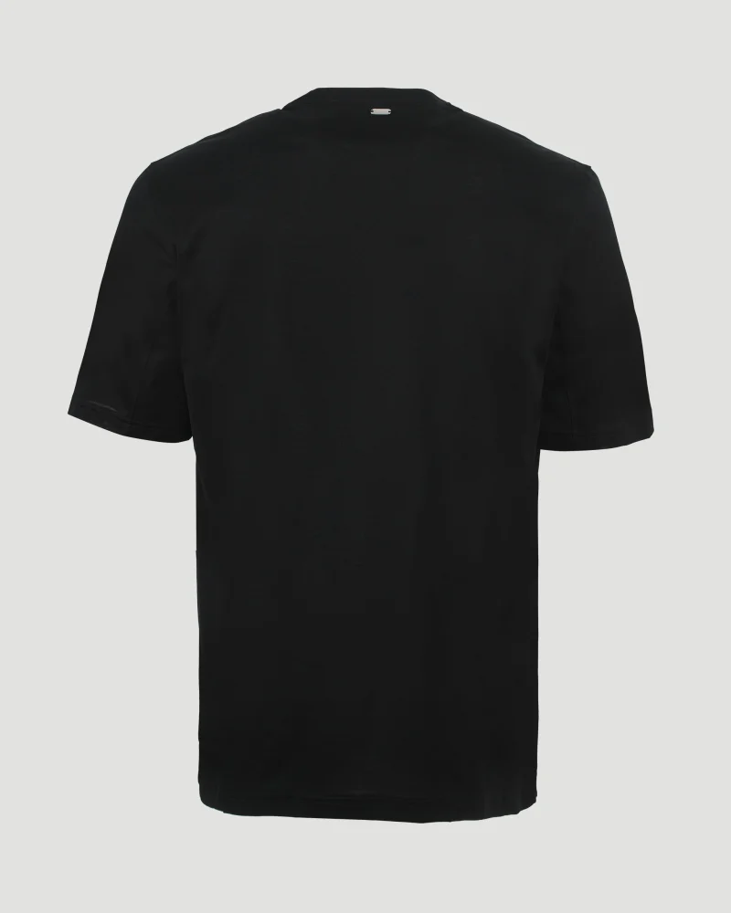 Cotton T-Shirt in Black — снимка 2