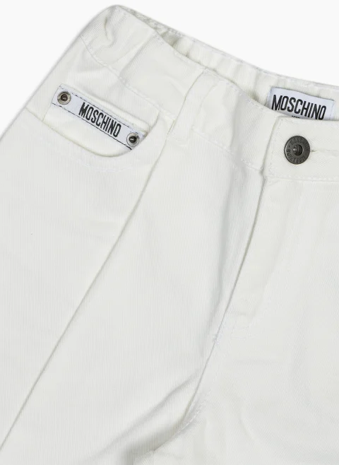 Къс панталон от деним Moschino Kids — снимка 2